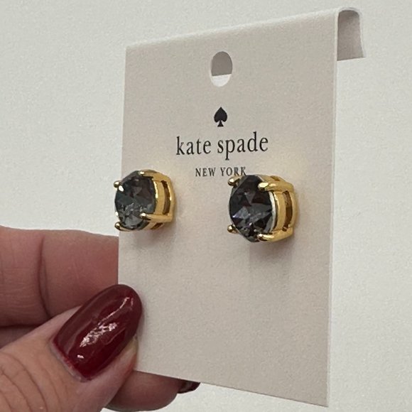 COPY - NWT Kate Spade Black Diamond Crystal Gumdrop Stud Earrings - Picture 5 of 10